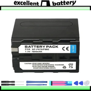 7800mAh Li-ion Battery Replacement Battery for Sony NP-F970 NP-F960 - Picture 1 of 11