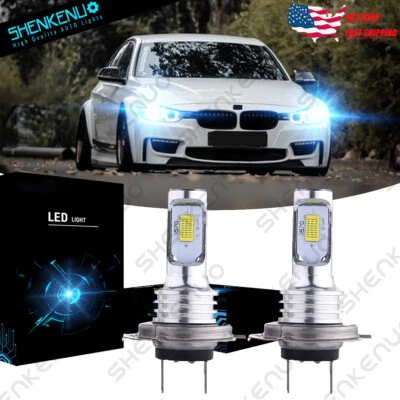 For BMW E46 F30 320i 330i 3-Series Ice Blue H7 High Beam DRL running Light Bulbs - Imagem 1 de 4