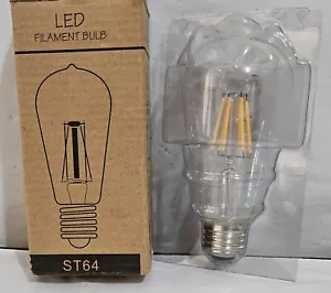 LED Filament Bulb ST64 New in Box 6W 110V E26 - Picture 1 of 2