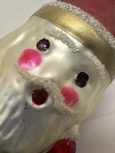 Antique Mercury Glass Santa Ded Moroz Ornament Czechoslovakia - Picture 1 of 13