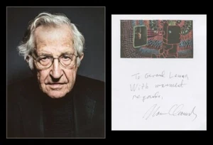 Noam Chomsky - Il padre della linguistica moderna - Cartolina firmata + foto - Foto 1 di 3