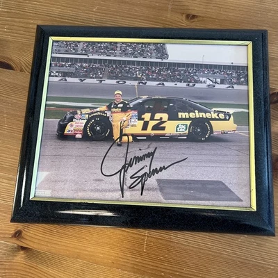 Fotografía firmada de Jimmy Spencer NASCAR 8 x 10, Daytona, enmarcada Foto 1 de 4