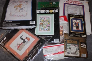 Lot von 8 Kreuzstich-Sets gezählt und gestempelt] - Bild 1 von 9