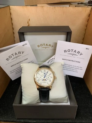 Beautiful Rotary Men’s  Moon phase ”,Day/date Month Watch GS02839/01 Gents Watch - image 1 of 4