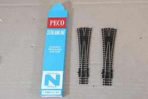 PECO SL-397X N GAUGE 2 x MEDIUM Y POINT TRACK 127mm LONG om - Picture 1 of 2