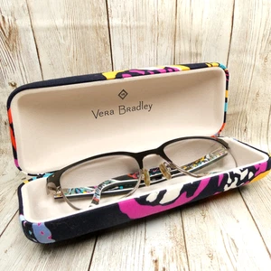 Vera Bradley schwarze Brille Brillengestell mit Etui - Butterfly Flutter Brynn 51-19-140 - Bild 1 von 22