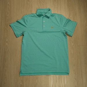 Polo Vineyard Vines Performance Para Hombre Mediano Verde Rayas Golf Tenis Informal - Imagen 1 de 12