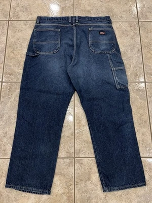 Men's 42X30 Dickies Relaxed Fit Denim Carpenter Work Jeans Pants GREAT - Image 1 of 4