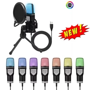 Gaming USB Microphone,Noise Cancellation Condenser Mic with Arm for Streaming PC - Bild 1 von 14