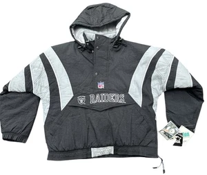 Selten Neu mit Etikett Vintage 90er Starter Pro Line Raiders Winterjacke HalfSnap Half Zip Large - Bild 1 von 11