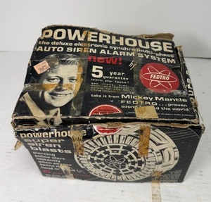 Vintage Mickey Mantle Fedtro Auto Alarm Auto Sirene Box selten Baseball Spielzeug - Bild 1 von 13