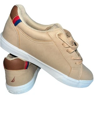 Sapatos de barco juvenil infantil Nautica tamanho 2 marrom com cadarço mocassins criança pequena grande casual - Imagem 1 de 4