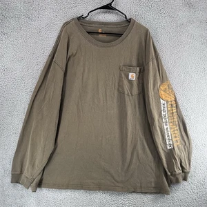 Carhartt Hemd Herren 4XL Grün Langarm Pocket Tee Workwear Original Fit 5A - Bild 1 von 10