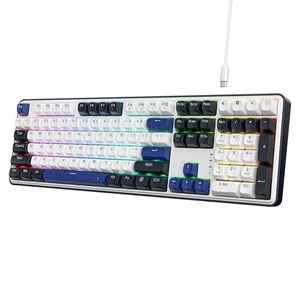 K689 Wired Gasket RGB Gaming Keyboard, 108 Keys Mechanical Keyboard w/Extra 4... - Picture 1 of 9