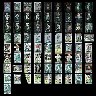 Miami Dolphins Lot 73 Football Cards Rookies, Prizms 2020-24 Panini Set NFL - Image 1 of 4