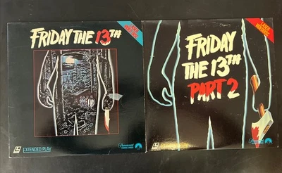 Lot 2 FRIDAY THE 13th and PART 2 LaserDisc Extended Play *READ DESCRIPTION* - Imagem 1 de 4