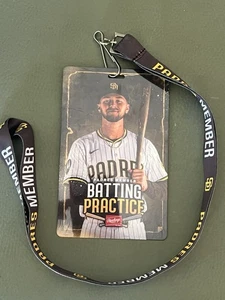 2025 San Diego Padres Jackson Merrill Members batting practice badge w/ lanyard - Picture 1 of 1