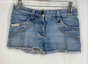 Dolce & Gabbana Girls Blue Embroidered Classic Denim Cut-Off Shorts Size 8 w/COA - Picture 1 of 10