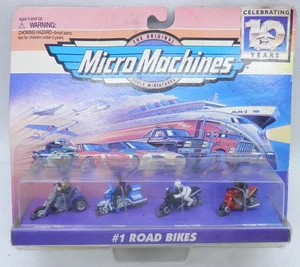 Micro Machines Motorcycles Blisterpack Set 1997 #1 Road Bikes w/Trike, Harley - Picture 1 of 4
