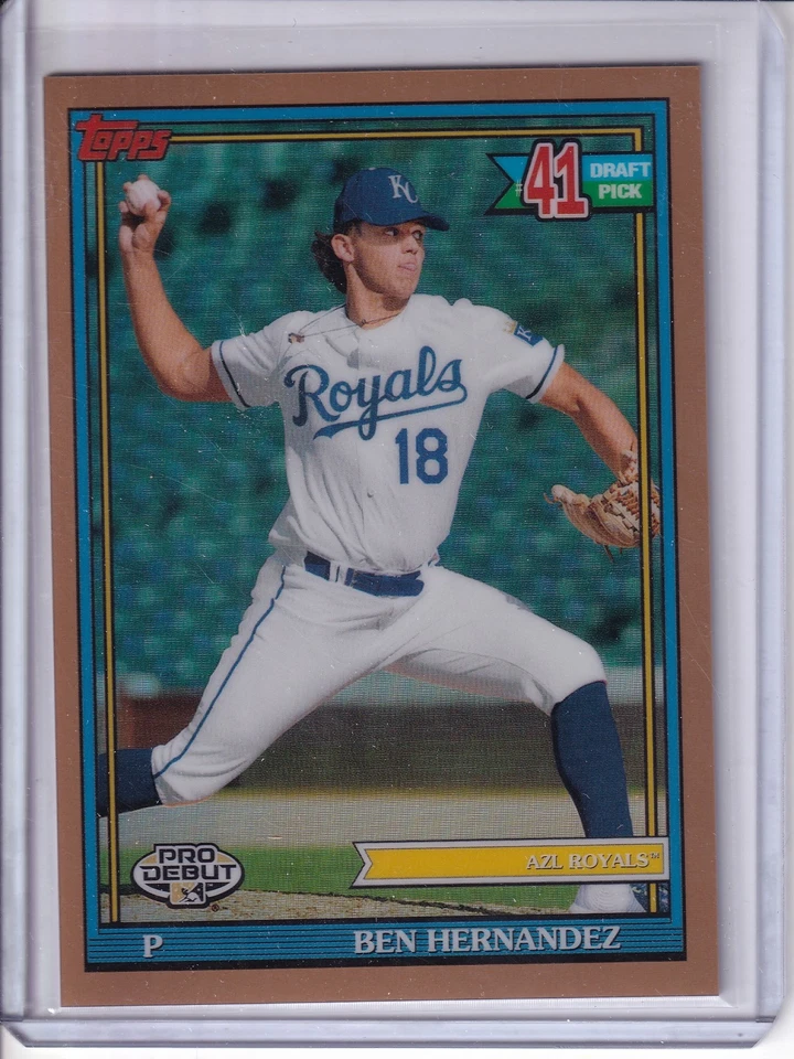2021 Topps Pro Debut - Ben Hernandez - #PDC-178 Gold Chrome Refractor /50 - Image 1 of 2