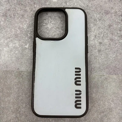 Auténtica Funda Carcasa Miu Miu iPhone14pro Logo Azul Blanco Foto 1 de 4