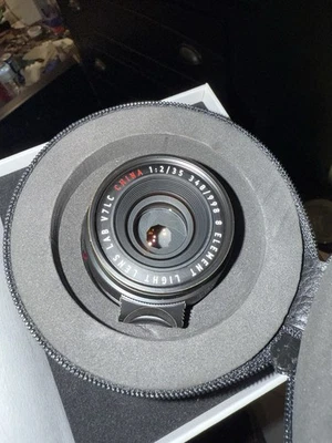 *LIMITADO* LENTE DE LUZ LAB LTM 35mm f/2 para L39 com adaptador de anel LM =latão preto= - Imagem 1 de 3