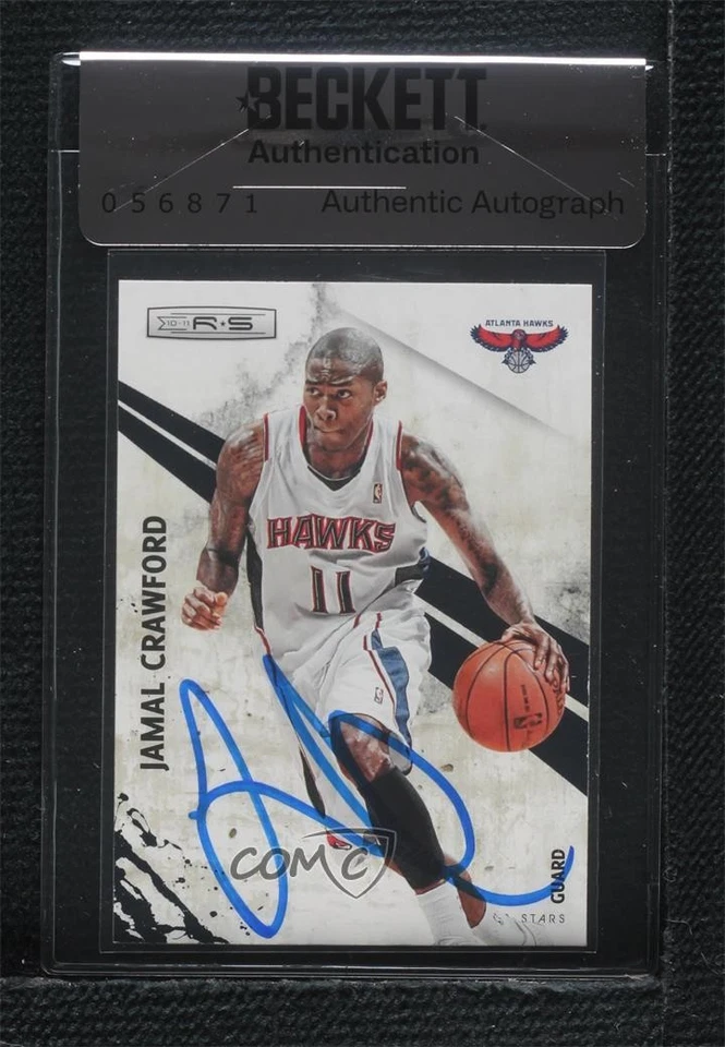 BAS 2010-11 Panini Rookies & Stars Jamal Crawford #36 Beckett Auth Sticker Auto - Image 1 of 2