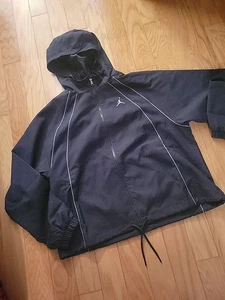 Nike Air Jordan Damenjacke schwarz Reißverschluss Hoodie Größe Medium neu ohne Etikett - Bild 1 von 7