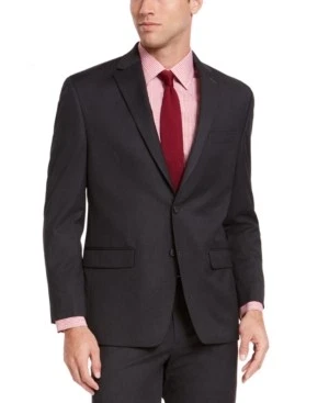 Izod Hombres Calce Clásico Traje Chaqueta Blazer 46 R Gris Oscuro Sólido Foto 1 de 4