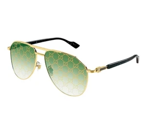 Gucci GG1220S-004 Sonnenbrille Gold & Schwarz Marmor/Grüner Farbverlauf - Bild 1 von 6