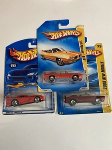 Hot Wheels '70 Pontiac GTO 1:64 Scale Lot of 3 Orange & Red New And More - Picture 1 of 4