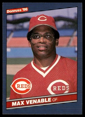 1986 Donruss Max Venable Cincinnati Reds #650 - Image 1 of 2