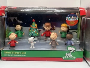 Peanuts Starry Night Mini Figure Set 2012 Collectibles Charlie Brown Snoopy - Picture 1 of 4