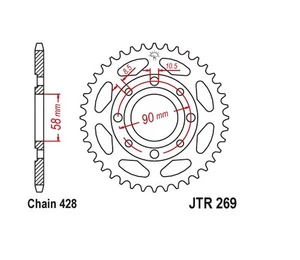 JT Steel Rear Sprocket JTR269.52 52T - Picture 1 of 1