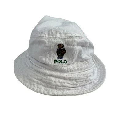 Ralph Lauren Sombrero Cubo Oso de Baloncesto Bordado 12-24 Meses Niño Preppy Foto 1 de 4