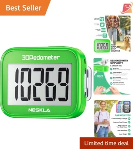 Versatile 3D Pedometer with Clip and Lanyard - Your Steps Counted Effortlessly - Picture 1 of 8