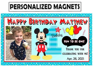 12 IMANES FOTOGRÁFICOS FAVORITOS FIESTA CUMPLEAÑOS MICKEY MOUSE DIVERTIDOS PARA SER UNO - Imagen 1 de 1