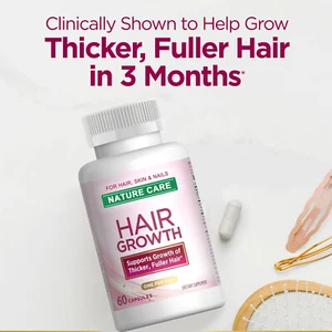 NATURE CARE Optimal Solutions Hair Growth, 60 Capsules FREE SHPPING-EXP 2026 - Picture 1 of 7