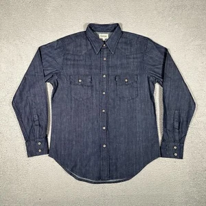 Hart n Dagger Shirt Mens Small Blue Denim Indigo Pocket Bon Jovi Made in USA - Picture 1 of 10