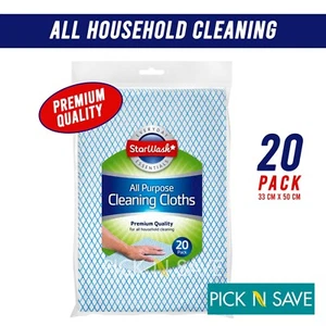 20 All Purpose Cleaning Cloths Premium Quality J Cloth Style Wipes Multi Purpose - Picture 1 of 4