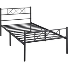 Twin Full Queen King Metal Platform Bed Frame w/Headboard Footboard