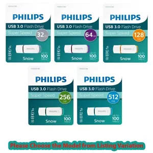 PHILIPS 64/128/256 GB Snow HIGH SPEED USB 3.0 Flash Drive Memory Stick Pen Drive - Picture 1 of 6