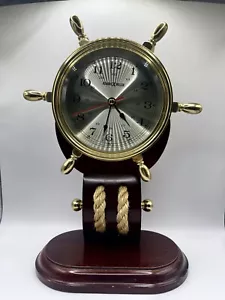 Howard Miller Britannia Table Clock 613467 Weather & Maritime Ship's Wheel Clock - Picture 1 of 13