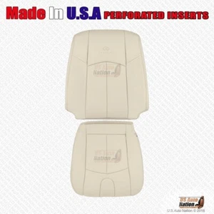 2012 2013 FITS Infiniti G37 Front Driver Bottom & Top Perf Leather Cover Wheat - Picture 1 of 5