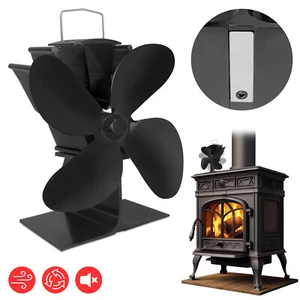 Kaminofen Fan Stromloser Stove Kamin Gebläse Ventilator Lüfter Ofenventilator DE - Bild 1 von 13