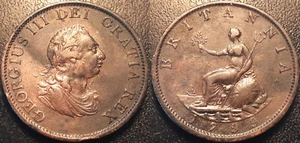 Royaume-Uni - George III - 1/2 penny 1799 TTB !! KM#647 - Imagen 1 de 1