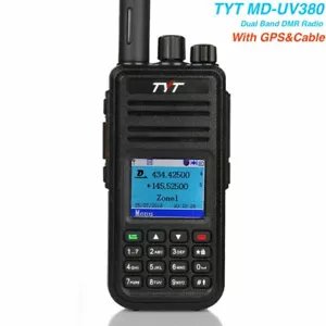 TYT MD-UV380 GPS Dual Band DMR Digital Walkie Talkies Funkgeräte mit Kabel - Bild 1 von 11