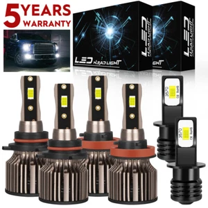 For Lexus GX470 2003-2009 6500K LED Headlight High Low + Fog Lights Bulbs Combo - Picture 1 of 18