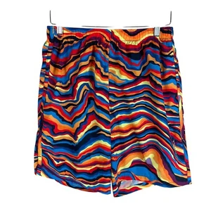 Merrell Mens Running Shorts Medium Lined Colorful Athletic Polyester Stretch - Picture 1 of 6