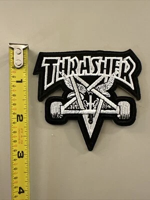 Thrasher (Embroidered Iron on Circle patch) Skateboard / Magazine/ X Games